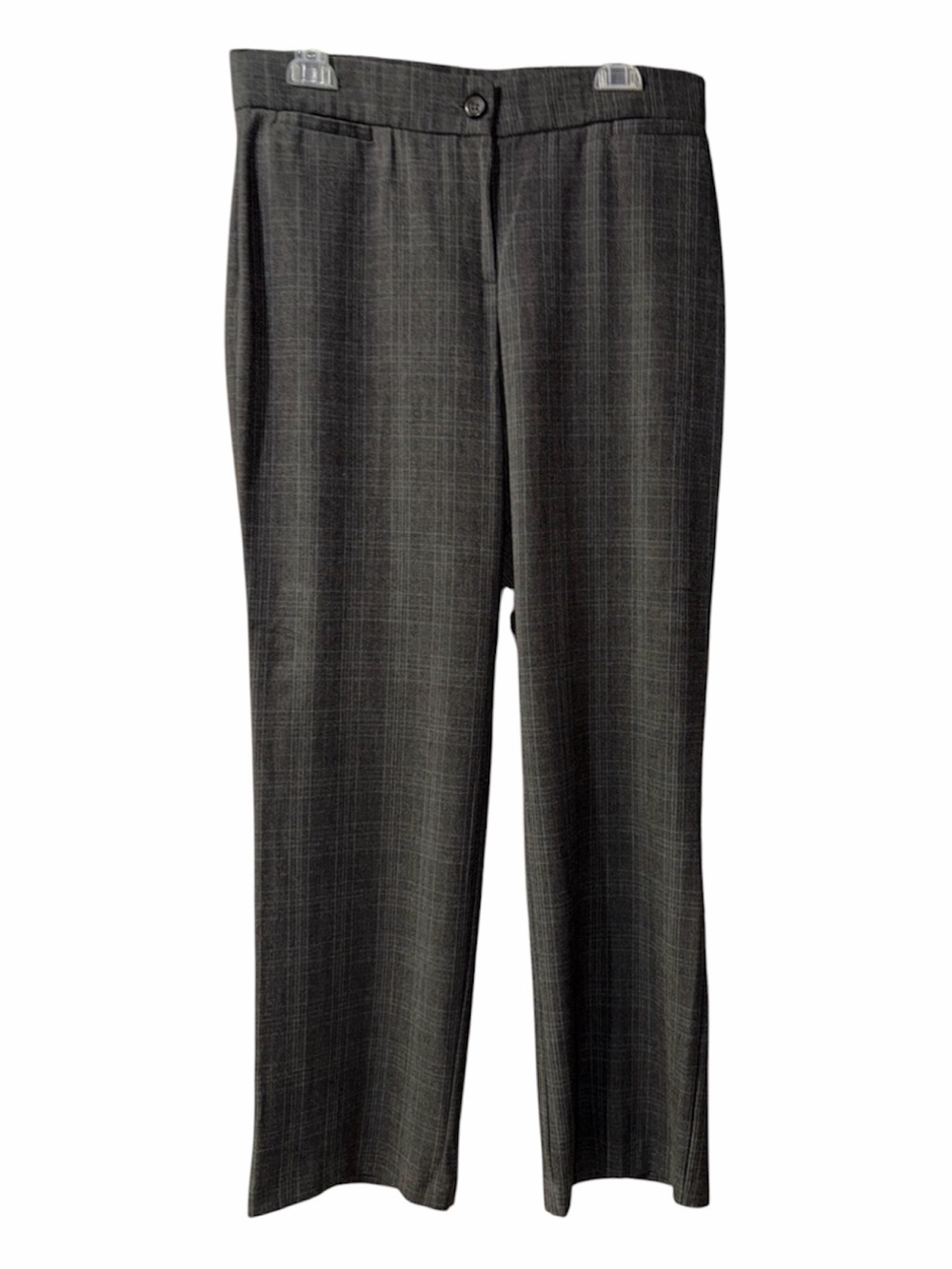 Briggs New York Women's Gray Plaid Trousers
